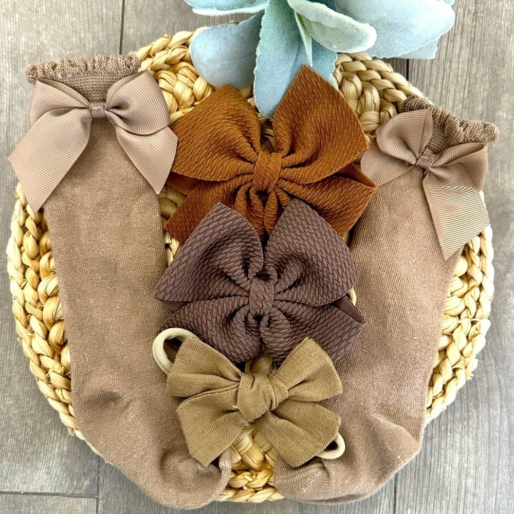 Baby Girl boho socks & hair pieces headband baby girl 0-12 months